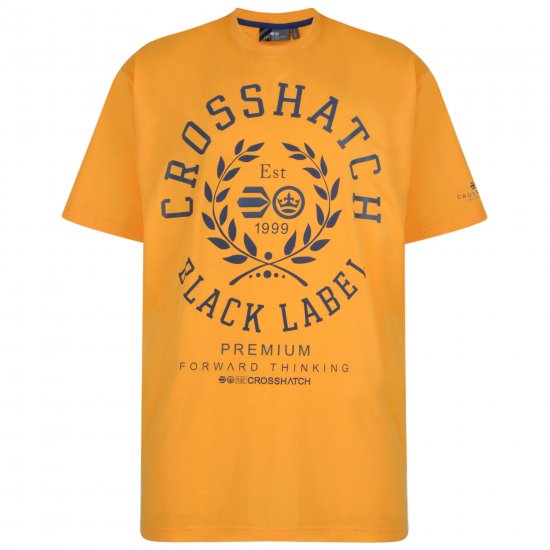 Crosshatch Laygos T-shirt Yellow - Magliette - Magliette Uomo Taglie Forti