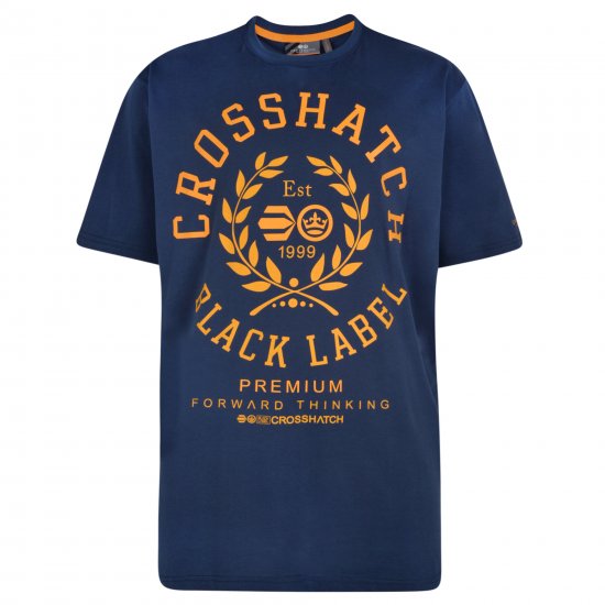Crosshatch Laygos T-shirt Navy - Magliette - Magliette Uomo Taglie Forti