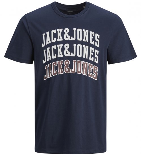 Jack & Jones JJCROSSING T-shirt Navy - Magliette - Magliette Uomo Taglie Forti