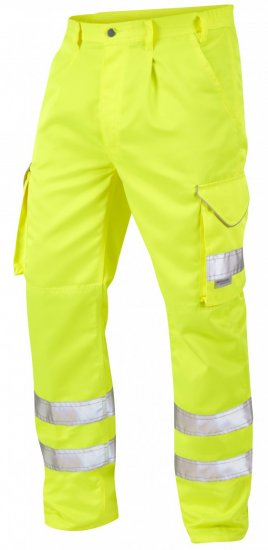 Leo Bideford Cargo Pants Hi-Vis Yellow - Abbigliamento da lavoro - Abbigliamento da Lavoro Taglie Forti Uomo