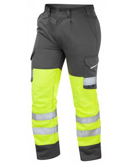 Leo Bideford Cargo Pants Hi-Vis Yellow/Grey - Abbigliamento da lavoro - Abbigliamento da Lavoro Taglie Forti Uomo
