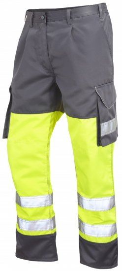 Leo Bideford Cargo Pants Hi-Vis Yellow/Grey - Abbigliamento da lavoro - Abbigliamento da Lavoro Taglie Forti Uomo