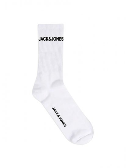 Jack & Jones Basic Logo Calzini da tennis Bianco confezione da 5 - Intimo & costumi da bagno - Intimo Taglie Forti Uomo