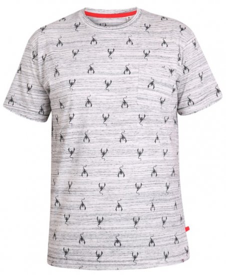 D555 Dario T-shirt Grey - Magliette - Magliette Uomo Taglie Forti