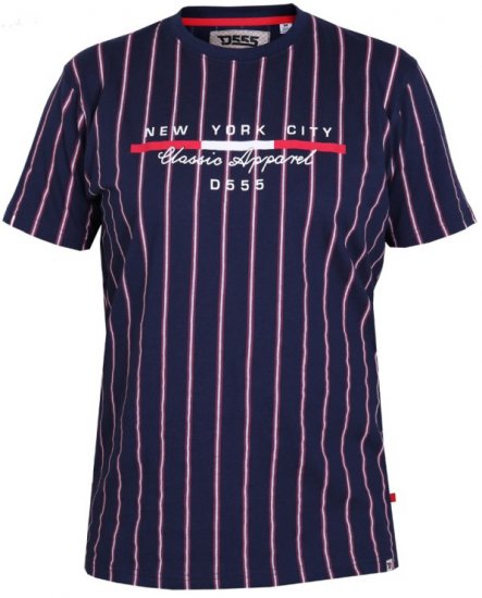 D555 Davis T-shirt Navy - Magliette - Magliette Uomo Taglie Forti