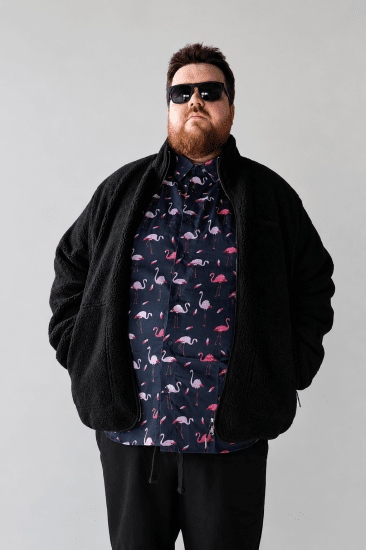 Jack & Jones Norrebro Teddy Jacket Black - Giubbotti - Giubbotti Uomo Taglie Forti