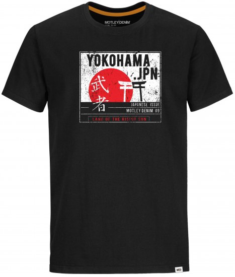 Motley Denim Derby T-shirt Black - Magliette - Magliette Uomo Taglie Forti