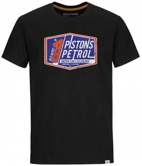 Motley Denim Devon T-shirt Black - Magliette - Magliette Uomo Taglie Forti