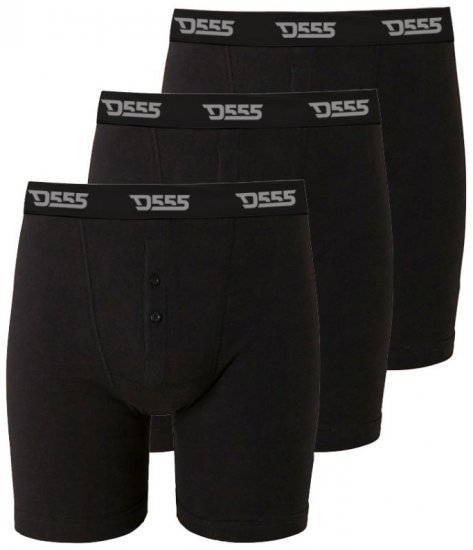 D555 Driver Boxershorts 3-pack Black - Intimo & costumi da bagno - Intimo Taglie Forti Uomo