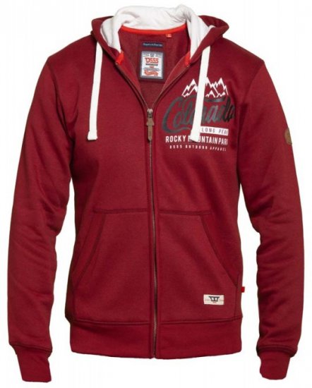 D555 Durham Hoodie Red - Felpe & felpe con cappuccio - Felpe & Felpe con Cappuccio Uomo Taglie Forti