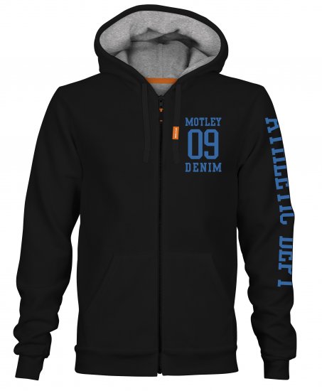 Motley Denim Ealing Hoodie Black - Felpe & felpe con cappuccio - Felpe & Felpe con Cappuccio Uomo Taglie Forti