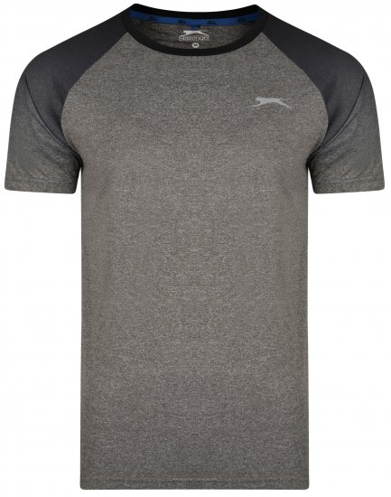 Slazenger Eli T-shirt Charcoal - Magliette - Magliette Uomo Taglie Forti