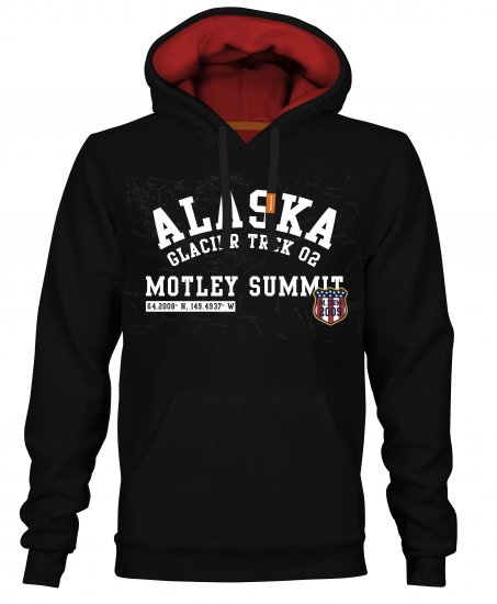 Motley Denim Elland Hoodie Black - Felpe & felpe con cappuccio - Felpe & Felpe con Cappuccio Uomo Taglie Forti