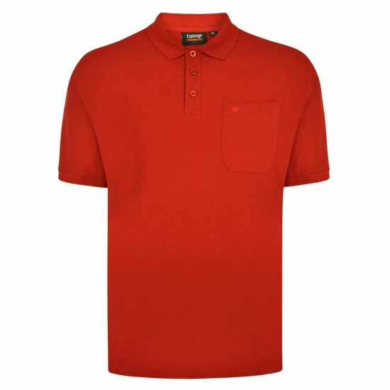 Espionage P074C Polo a Maniche Corte Terracotta - Polo - Polo Uomo Taglie Forti