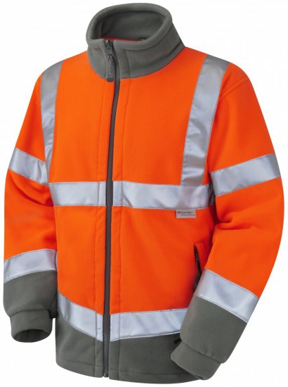 Leo Hartland Fleece Jacket Orange - Abbigliamento da lavoro - Abbigliamento da Lavoro Taglie Forti Uomo