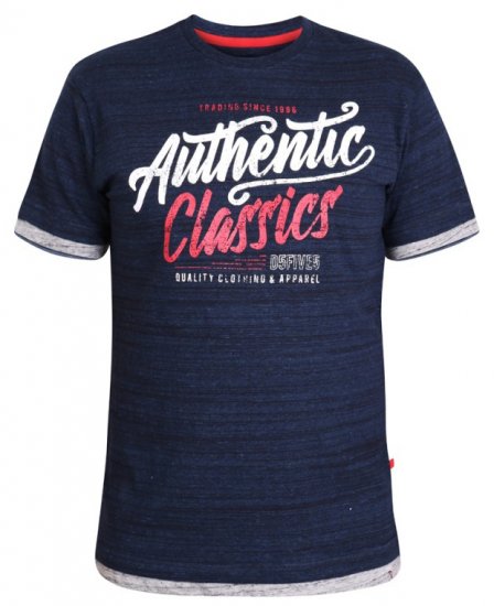 D555 Finn T-shirt Navy - Magliette - Magliette Uomo Taglie Forti