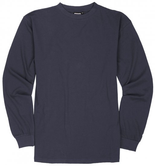 Adamo Floyd Comfort fit Long sleeve T-shirt Charcoal - Magliette - Magliette Uomo Taglie Forti
