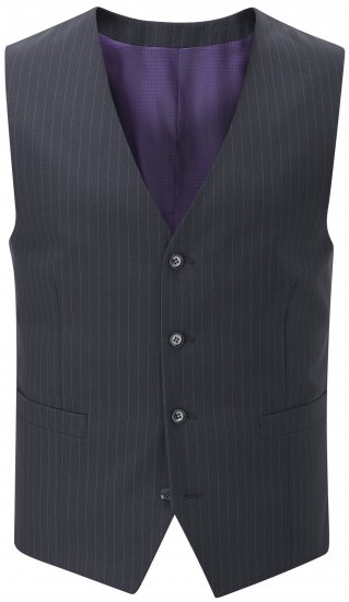 Skopes Darwin Waistcoat Black stripe - Abiti - Abiti da Uomo Taglie Forti