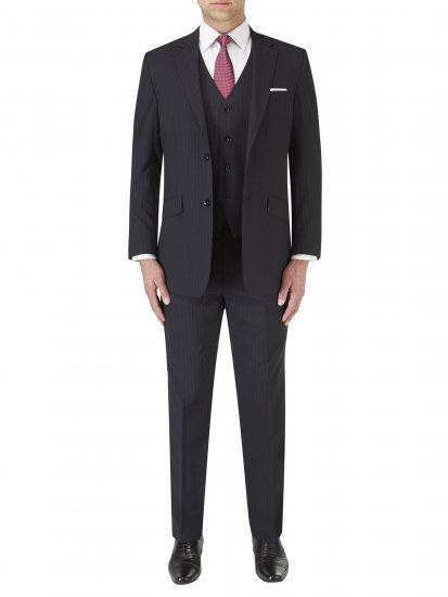 Skopes Darwin Waistcoat Black stripe - Abiti - Abiti da Uomo Taglie Forti
