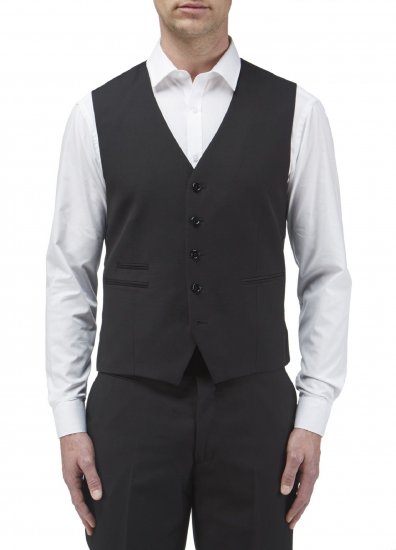 Skopes Madrid Waistcoat Black - Abiti - Abiti da Uomo Taglie Forti