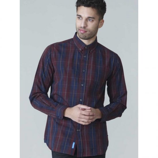 D555 Grady Long Sleeve Check Shirt - Camicie - Camicie Taglie Forti Uomo