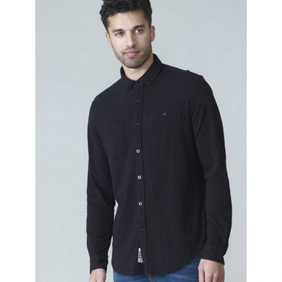 D555 Donnie Long Sleeve Jersey Shirt Black - Camicie - Camicie Taglie Forti Uomo