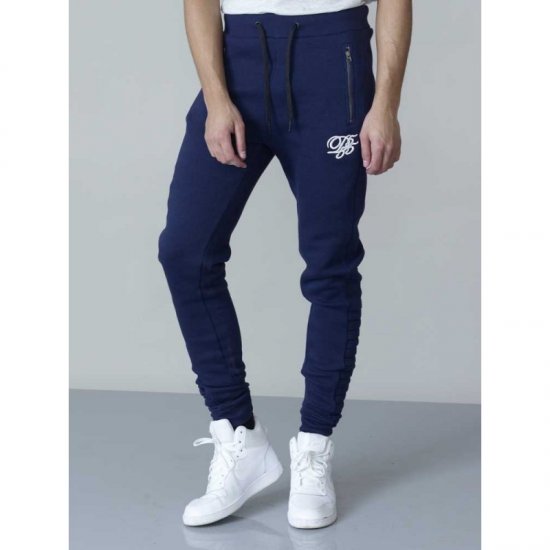 D555 Javier Fashion Sweatpants Navy - Pantaloni & pantaloncini tuta - Pantaloni Tuta Uomo Taglie Forti