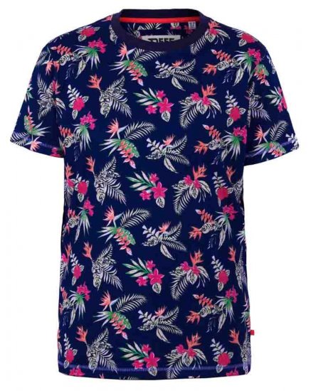 D555 Fraser Hawaiian Print Crew Neck T-Shirt - Magliette - Magliette Uomo Taglie Forti