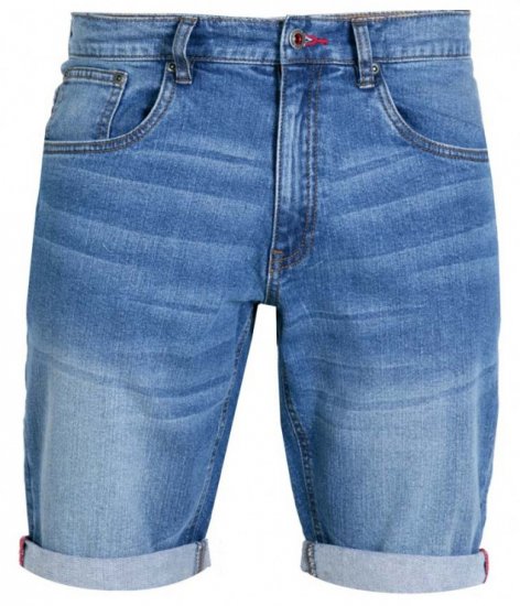 D555 Griffin Denim Shorts Stonewash - Shorts - Pantaloncini Uomo Taglie Forti