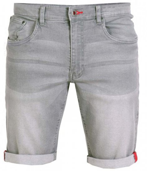 D555 Griffin Denim Shorts Grey - Shorts - Pantaloncini Uomo Taglie Forti