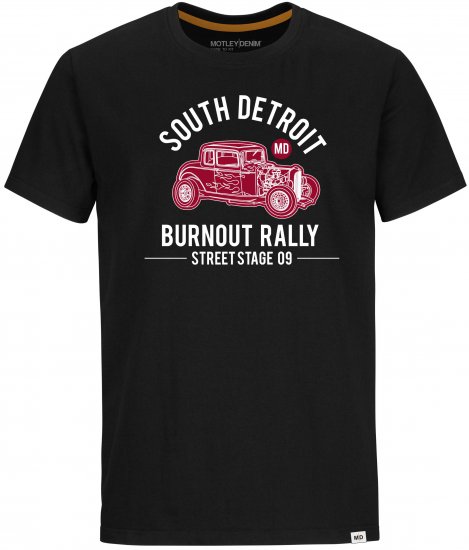 Motley Denim Grimsby T-shirt Black - Magliette - Magliette Uomo Taglie Forti