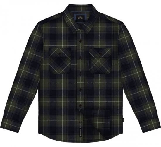 Double Outfitters GS-5233 Camicia di flanella Oliva/Blu - Camicie - Camicie Taglie Forti Uomo