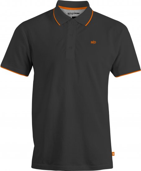 Motley Denim Helsinki Polo Charcoal - Polo - Polo Uomo Taglie Forti