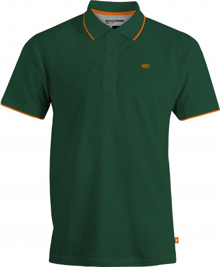 Motley Denim Helsinki Polo Racing Green - Polo - Polo Uomo Taglie Forti