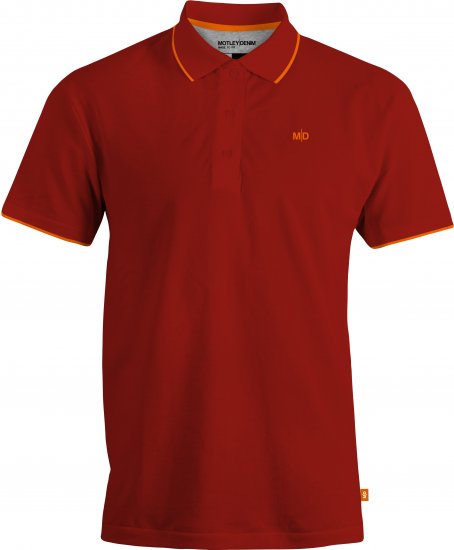 Motley Denim Helsinki Polo Red - Polo - Polo Uomo Taglie Forti