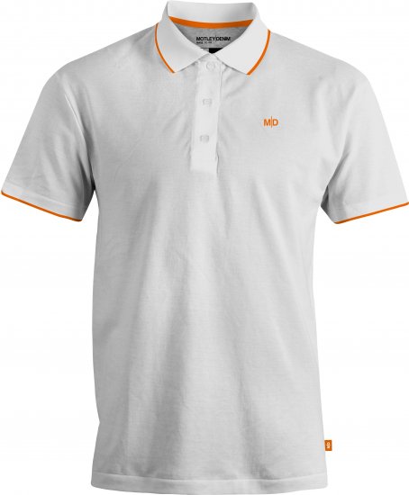 Motley Denim Helsinki Polo White - Polo - Polo Uomo Taglie Forti
