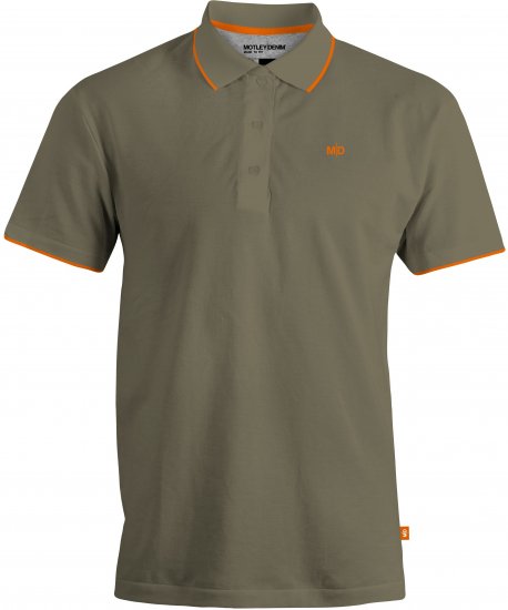 Motley Denim Helsinki Polo Dark Khaki - Polo - Polo Uomo Taglie Forti