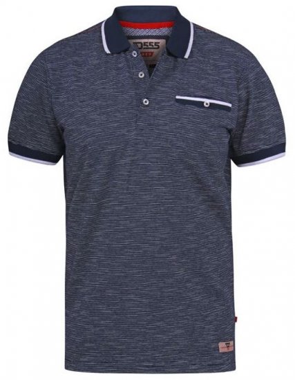D555 Hornet Fine Stripe Jersey Polo - Polo - Polo Uomo Taglie Forti