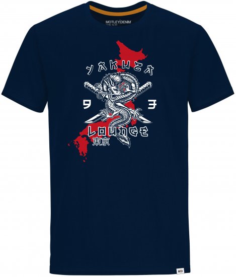 Motley Denim T-shirt Huntington Navy - Magliette - Magliette Uomo Taglie Forti