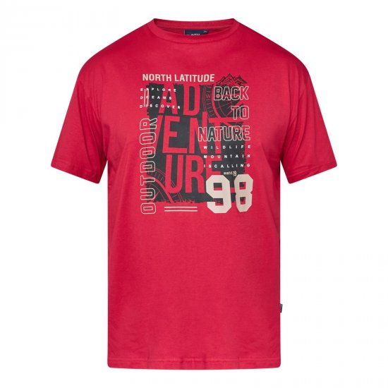North Latitude Adventure 98 Graphic Tee Giallo/Arancione - Magliette - Magliette Uomo Taglie Forti