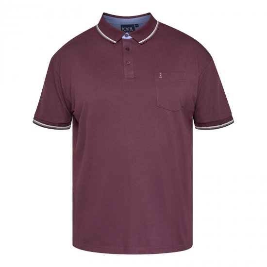 North Latitude Superflex Polo Aubergine - TALL polo - Polo TALL per uomo alto