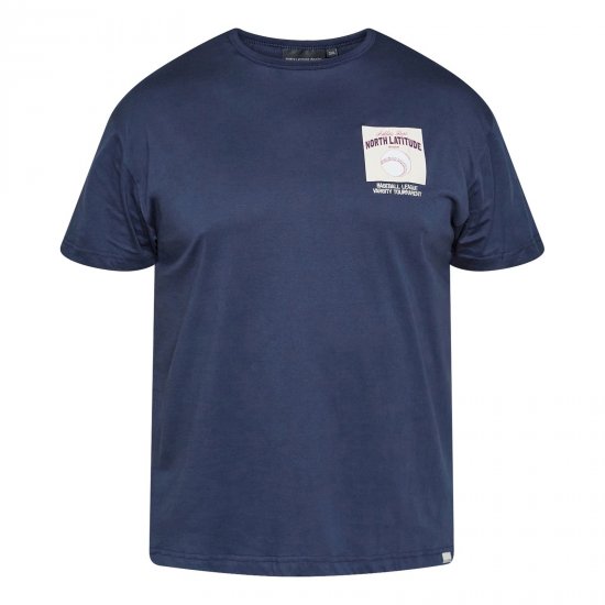 North Latitude T-Shirt With Print Blu navy - Magliette - Magliette Uomo Taglie Forti