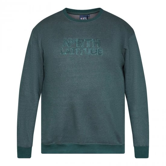 North Latitude Crewneck Logo Sweat Verde/Kaki - TALL felpe - Felpe TALL per uomo alto