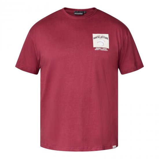 North Latitude T-Shirt With Print Rosso - Magliette - Magliette Uomo Taglie Forti