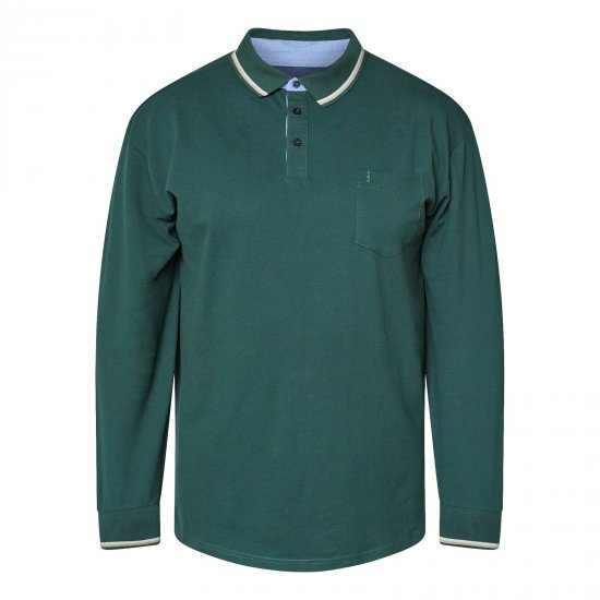 North Latitude Superflex Polo LS Verde/Kaki - Polo - Polo Uomo Taglie Forti