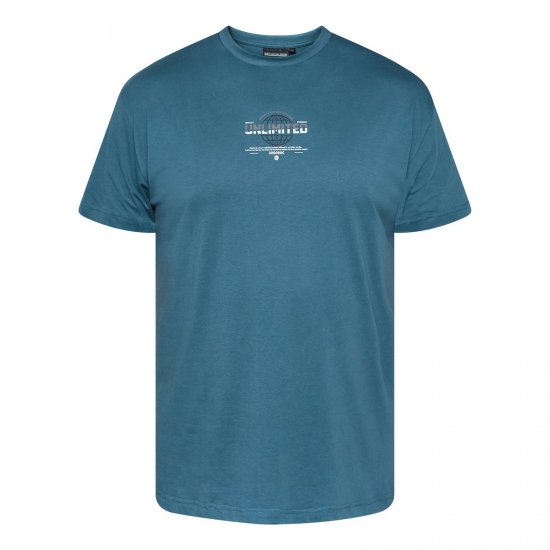 North Latitude T-Shirt With Print Blu - Magliette - Magliette Uomo Taglie Forti