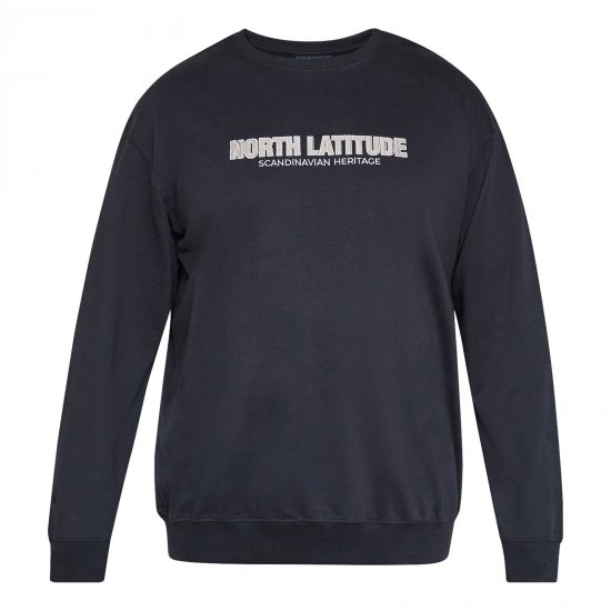 North Latitude Crewneck Sweatshirt Nero - Felpe & felpe con cappuccio - Felpe & Felpe con Cappuccio Uomo Taglie Forti
