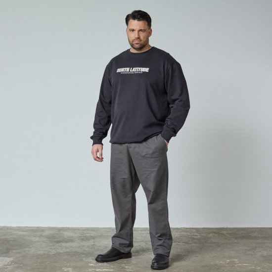 North Latitude Crewneck Sweatshirt Nero - TALL felpe - Felpe TALL per uomo alto