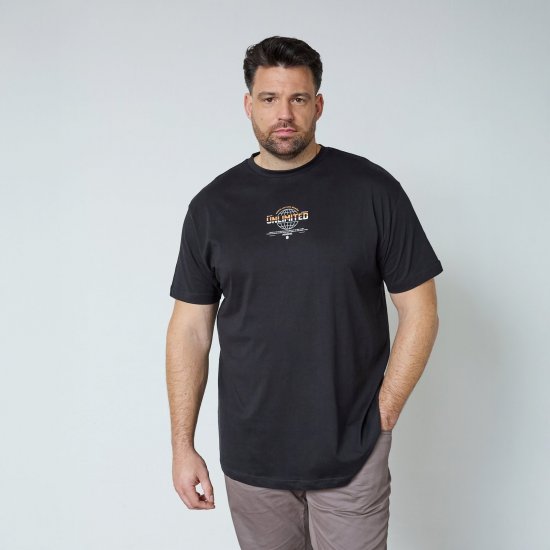 North Latitude T-Shirt With Print Nero - Magliette - Magliette Uomo Taglie Forti
