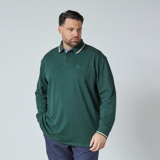North Latitude Superflex Polo LS Verde/Kaki - Polo - Polo Uomo Taglie Forti